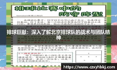 排球巨献：深入了解北京排球队的战术与团队精神